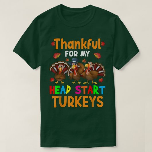 Thanksgivi, bedankt voor mijn hoofdstart. t-shirt (Design voorkant)