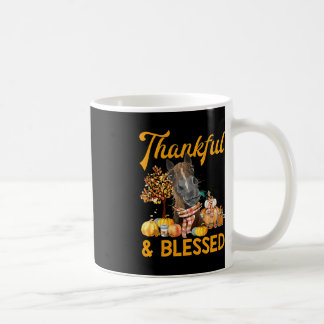 thanksgivi , herfst van het pompoenpaard met zegen koffiemok