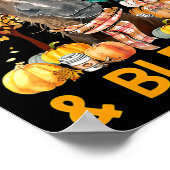 thanksgivi , herfst van het pompoenpaard met zegen poster (Hoek)