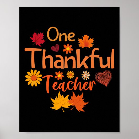 Thanksgivi, leraar vrouwelijke Herfst Poster (Voorkant)