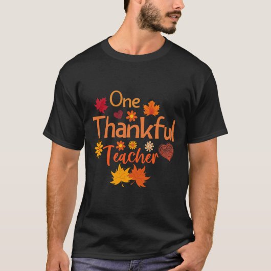 Thanksgivi, leraar vrouwelijke Herfst T-shirt (Voorkant)