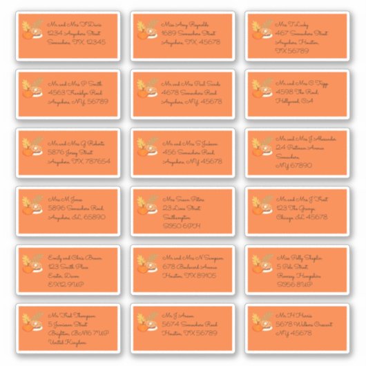 Thanksgiving 18 Naam en adres van de individuele o Sticker (Voorkant)