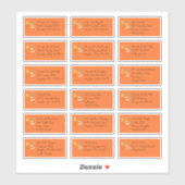 Thanksgiving 18 Naam en adres van de individuele o Sticker (Vel)