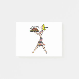 Thanksgiving 1950 blonde huisvrouw post-it® notes