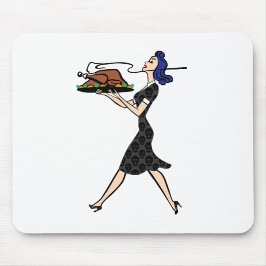 Thanksgiving 1950 gothic huisvrouw muismat (Voorkant)