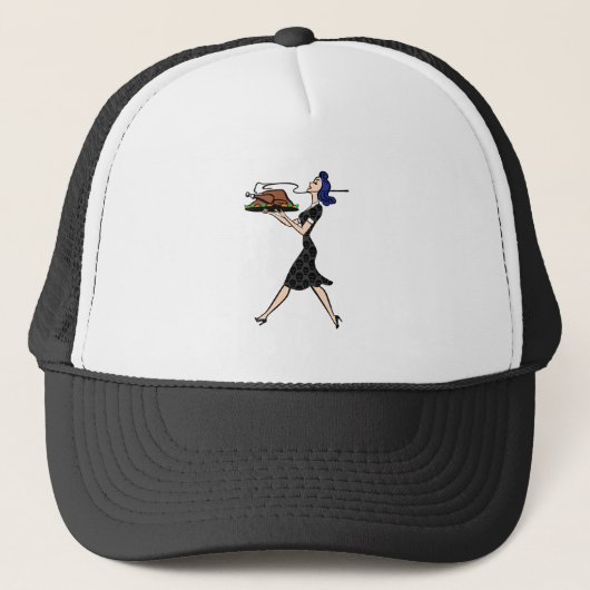 Thanksgiving 1950 gothic huisvrouw trucker pet (Voorkant)