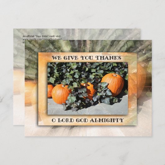 Thanksgiving 1 feestdagenkaart (Voorkant / Achterkant)