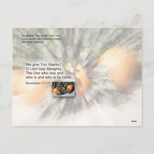 Thanksgiving 1 feestdagenkaart (Achterkant)