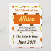 Thanksgiving 2017 Aankondiging van de zwangerschap (Voorkant / Achterkant)