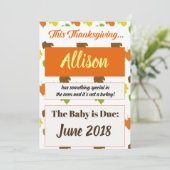 Thanksgiving 2017 Aankondiging van de zwangerschap (Staand voorkant)