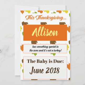 Thanksgiving 2017 Aankondiging van de zwangerschap