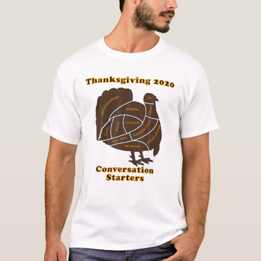 Thanksgiving 2020 gespreksstarter - Politiek T-shirt (Voorkant)