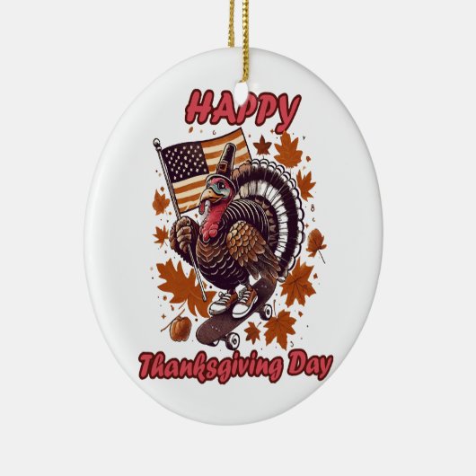 Thanksgiving 2023 keramisch ornament (Rechts)