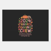 Thanksgiving 2024 Crew Turkije Matching Inpakpapier Vel (Voorkant)