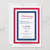 Thanksgiving 2026 Fundraiser Gala Diner Politiek Kaart (Voorkant)