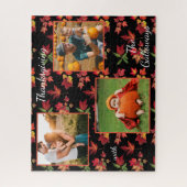 Thanksgiving 3 Aangepaste foto's pompoenherfst bla Legpuzzel (Verticaal)