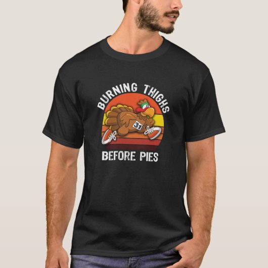Thanksgiving 5K Marathon Turkije Trot Running Burn T-shirt (Voorkant)
