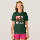 Thanksgiving 5K Turkije Trot Gag Nieuwigheid T-shirt (Voorkant volledig)