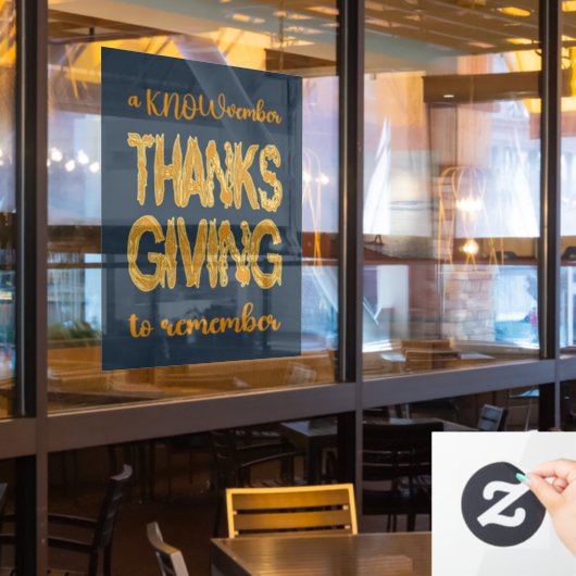 Thanksgiving | A KNOWvember To Remember Raamsticker (Restaurant Raam)