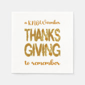 Thanksgiving | A KNOWvember To Remember Servet (Voorkant)