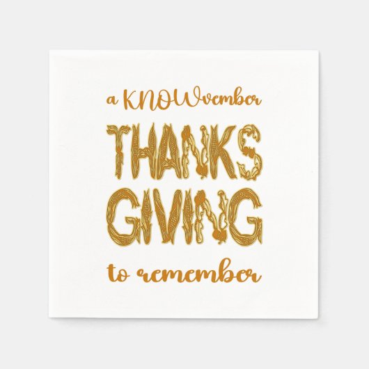 Thanksgiving | A KNOWvember To Remember Servet (Voorkant)