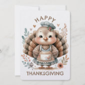 Thanksgiving Aangepast Bericht Platte Kerstkaart (Voorkant)