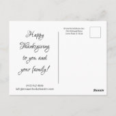 Thanksgiving Aangepast Briefkaart - Voeg je Afbeel (Achterkant)