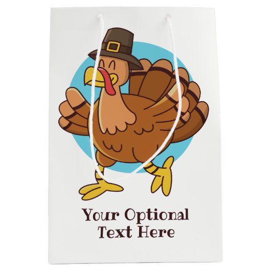 Thanksgiving aangepast cadeautas voor tekst in Tur (Voorkant)