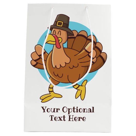 Thanksgiving aangepast cadeautas voor tekst in Tur (Achterkant)