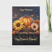 Thanksgiving Aangepaste naam of namen Herfst Kaart (Voorkant)