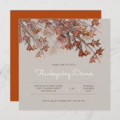 Thanksgiving Abstracte Waterverf Herfst Foliage Kaart (Voorkant / Achterkant)