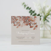 Thanksgiving Abstracte Waterverf Herfst Foliage Kaart (Staand voorkant)