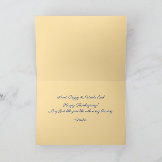 Thanksgiving Abundance Wenskaart Bedankkaart (Binnen)