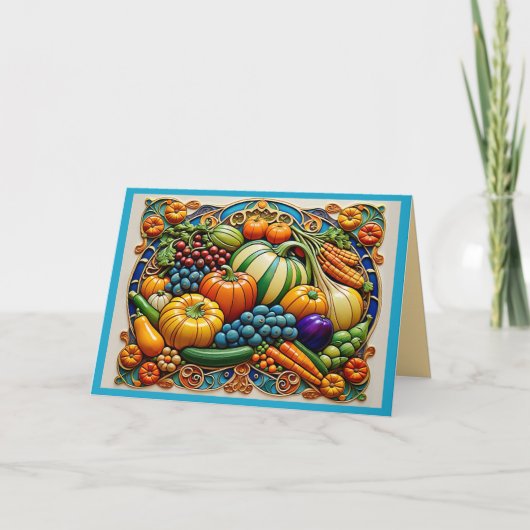 Thanksgiving Abundance Wenskaart Bedankkaart (Voorkant)