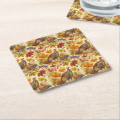 Thanksgiving-abundantie Kartonnen Onderzetters (Schuin)