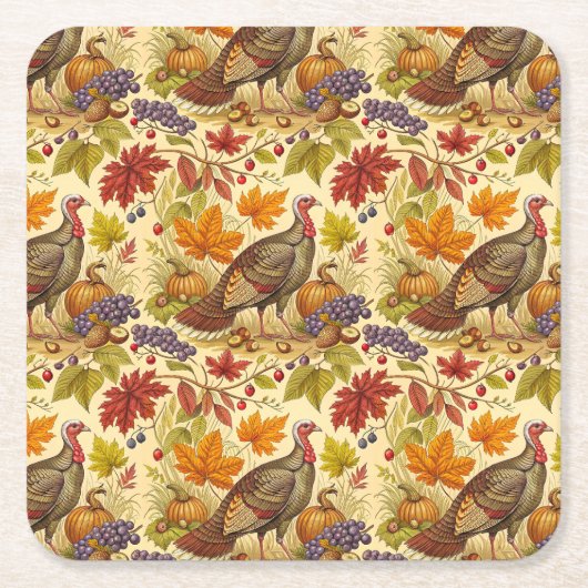 Thanksgiving-abundantie Kartonnen Onderzetters (Voorkant)