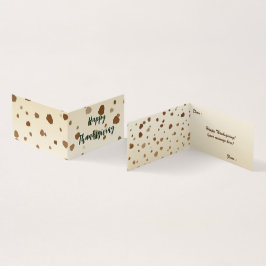 Thanksgiving Acorns Folded Card Kaart