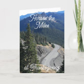 Thanksgiving Across the Miles Mountain Road Feestdagen Kaart (Voorkant)