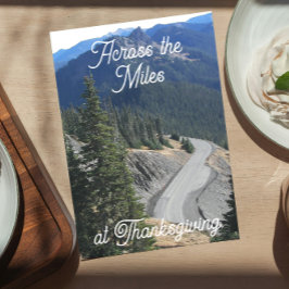 Thanksgiving Across the Miles Mountain Road Feestdagen Kaart