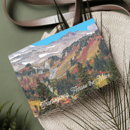 Thanksgiving Across the Miles Scenic Landscape Feestdagen Kaart