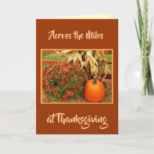 Thanksgiving Across The Miles Wenskaart Feestdagen Kaart