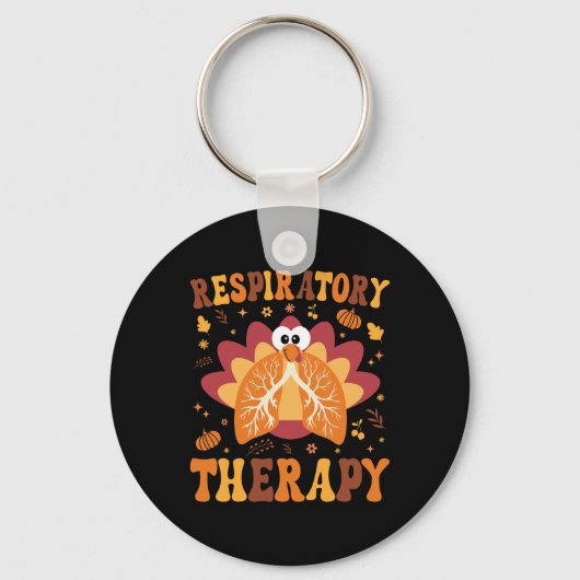 Thanksgiving Ademhalingstherapie Therapeut Herfst Sleutelhanger (Voorkant)