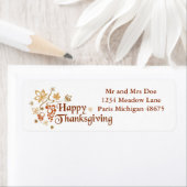 Thanksgiving Adresetiketten/Happy Thanksgiving Etiket (Insitu)