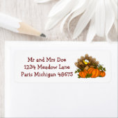 Thanksgiving Adresetiketten/Turkije Etiket (Insitu)