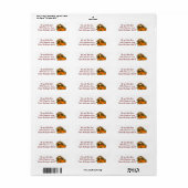 Thanksgiving Adresetiketten/Turkije Etiket (Full Sheet)