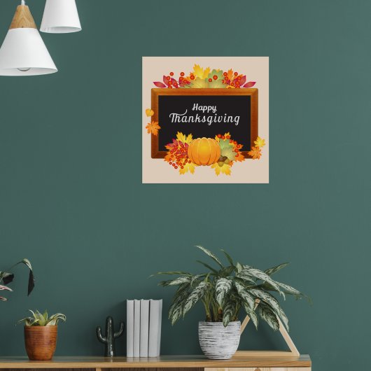 Thanksgiving afdrukken, waarde Poster papier (mat) (Woonkamer 1)