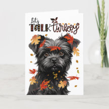 Thanksgiving Affenpinscher Dog Laten we het over T