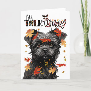 Thanksgiving Affenpinscher Dog Laten we het over T Feestdagen Kaart