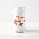 Thanksgiving-afzuigstang met herfstlekken bierpul (Voorkant links)