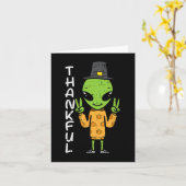 Thanksgiving Alien Dankbaar Funny Herfst Ruimte Ma Kaart (Gele Bloem)